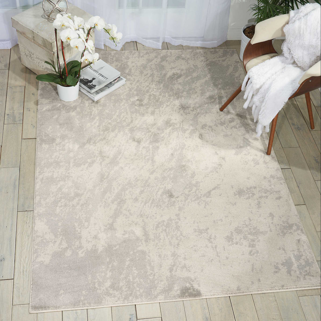 Nourison Maxell MAE12 Ivory/Grey Area Rug Room Image Feature
