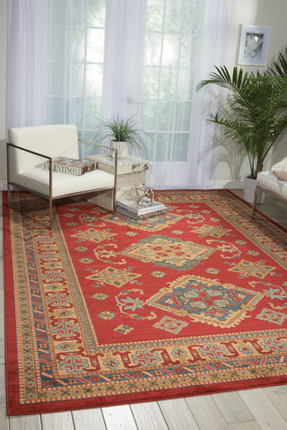 Nourison Maymana MYN01 Red Area Rug Room Image Feature