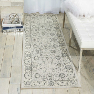 Nourison Maymana MYN03 Silver Area Rug Room Image Feature