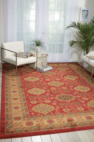 Nourison Maymana MYN08 Red Area Rug Room Image Feature