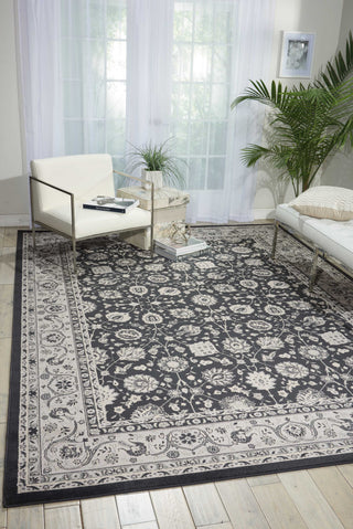 Nourison Maymana MYN10 Charcoal Area Rug Room Image Feature