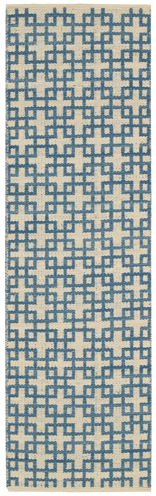 Nourison Maze MAZ01 Indigo Area Rug by Barclay Butera 3' X 8'