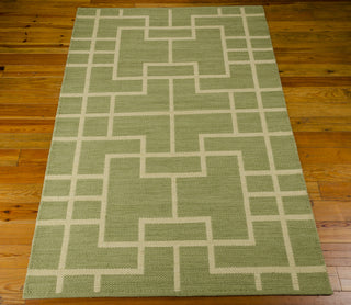 Nourison Maze MAZ02 Lemon Grass Area Rug by Barclay Butera 6' X 8' Floor Shot Feature