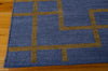 Nourison Maze MAZ02 Ocean Area Rug by Barclay Butera 6' X 8' Corner Shot