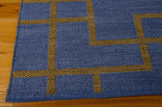 Nourison Maze MAZ02 Ocean Area Rug by Barclay Butera 6' X 8' Corner Shot