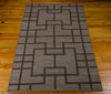 Nourison Maze MAZ02 Slate Area Rug by Barclay Butera 6' X 8' Floor Shot Feature