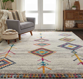 Nourison Moroccan Casbah MCB04 Cream/Grey Area Rug 