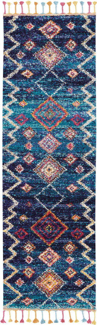 Nourison Moroccan Casbah MCB05 Navy Area Rug  2'2'' X 6' Runner