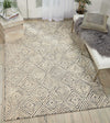 Nourison Modern Deco MDC01 Grey/Ivory Area Rug Room Image Feature