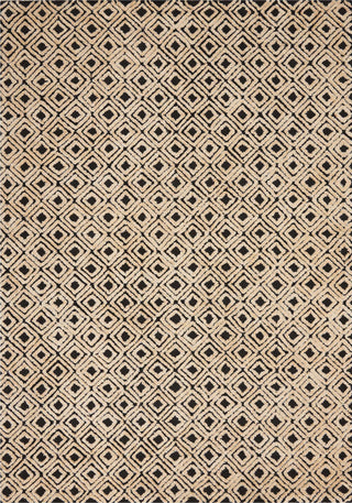 Nourison Modern Deco MDC02 Black/Beige Area Rug 3'9'' X 5'9''