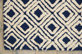 Nourison Modern Deco MDC02 Navy/Ivory Area Rug Corner Image