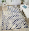 Nourison Modern Deco MDC02 Navy/Ivory Area Rug Room Image Feature