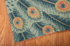 Nourison Moda MOD01 Peacock Area Rug Corner Image