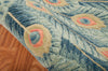 Nourison Moda MOD01 Peacock Area Rug Detail Image
