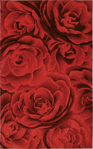 Nourison Moda MOD06 Crimson Area Rug Corner Image