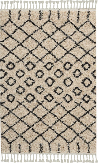 Nourison Moroccan Shag MRK01 Cream Area Rug 