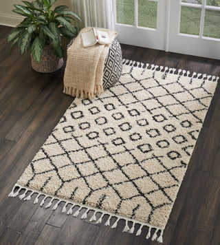 Nourison Moroccan Shag MRK01 Cream Area Rug Room Image Feature