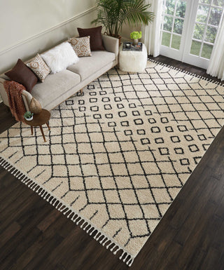 Nourison Moroccan Shag MRK01 Cream Area Rug Room Image