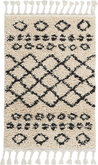 Nourison Moroccan Shag MRK02 Cream Area Rug 2'2'' X 4'