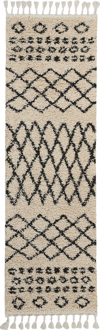 Nourison Moroccan Shag MRK02 Cream Area Rug 2'2'' X 8'1'' Runner