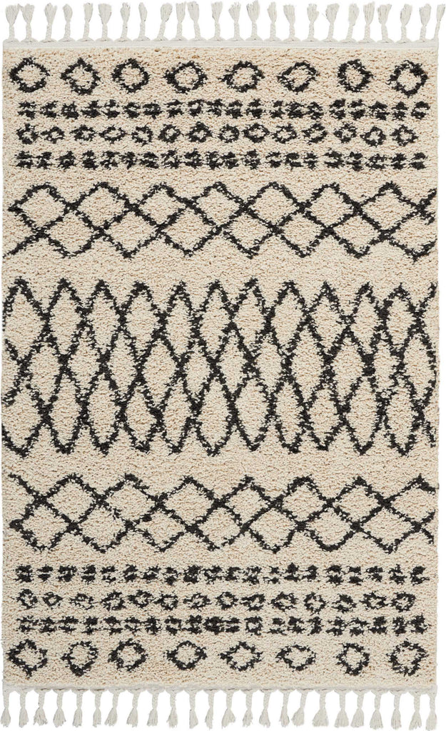 Nourison Moroccan Shag MRK02 Cream Area Rug