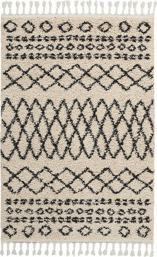 Nourison Moroccan Shag MRK02 Cream Area Rug 3'11'' X 6'7''