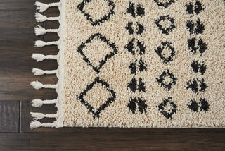 Nourison Moroccan Shag MRK02 Cream Area Rug Corner Image