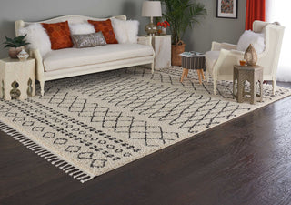 Nourison Moroccan Shag MRK02 Cream Area Rug Room Image