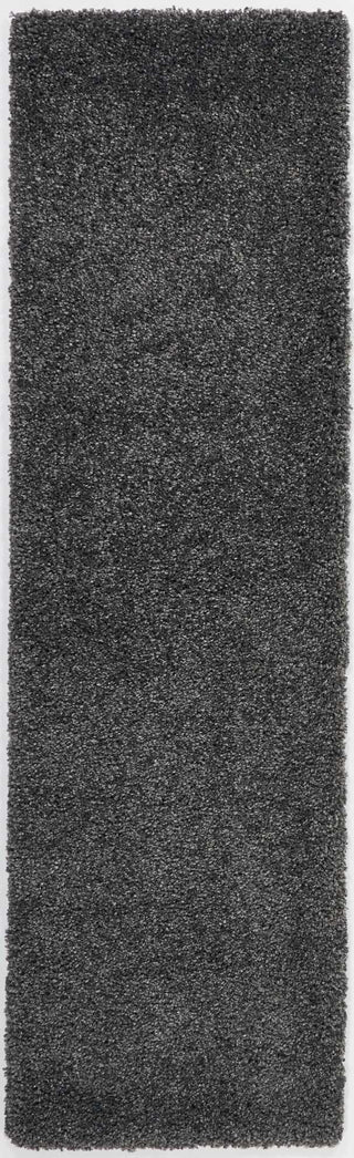 Nourison Malibu Shag MSG01 Dark Grey Area Rug 2'2'' X 7'6'' Runner