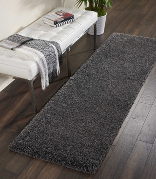 Nourison Malibu Shag MSG01 Dark Grey Area Rug Room Scene 3