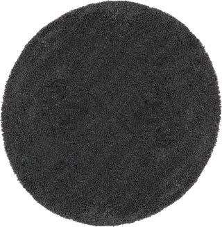 Nourison Malibu Shag MSG01 Dark Grey Area Rug Round