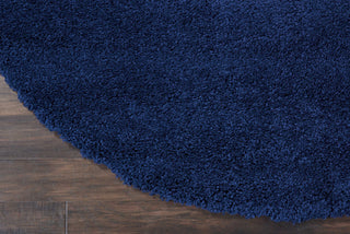 Nourison Malibu Shag MSG01 Navy Area Rug Corner Image