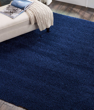 Nourison Malibu Shag MSG01 Navy Area Rug Room Image