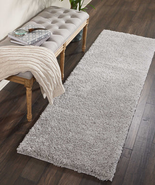 Nourison Malibu Shag MSG01 Silver Grey Area Rug Room Scene 3