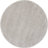 Nourison Malibu Shag MSG01 Silver Grey Area Rug Round