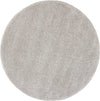 Nourison Malibu Shag MSG01 Silver Grey Area Rug Round