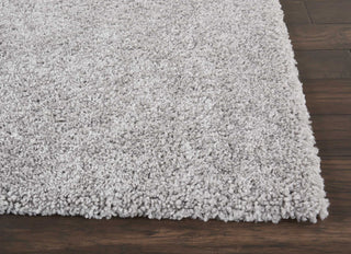 Nourison Malibu Shag MSG01 Silver Grey Area Rug Detail Image