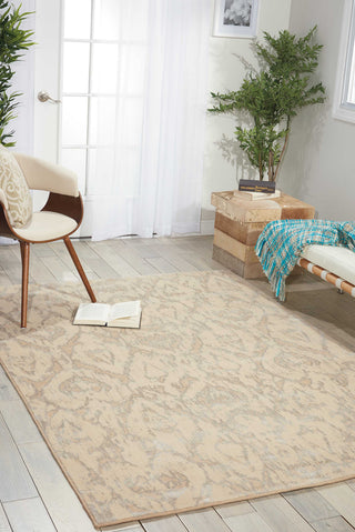 Nourison Nepal NEP07 Bone Area Rug Room Image Feature