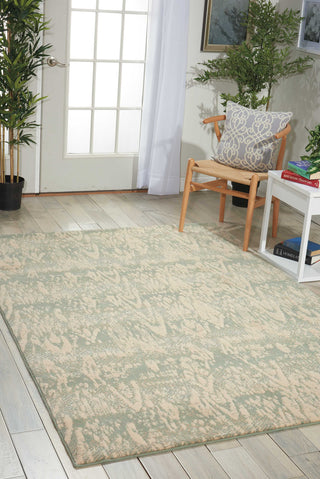 Nourison Nepal NEP09 Seafoam Area Rug Room Image Feature