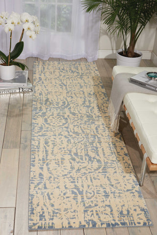 Nourison Nepal NEP11 Ivory Blue Area Rug Room Image