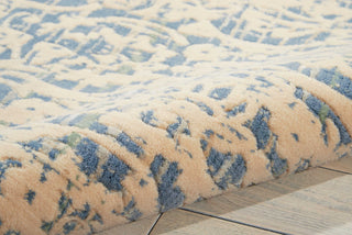 Nourison Nepal NEP11 Ivory Blue Area Rug Detail Image