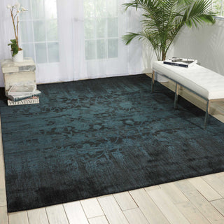 Nourison Nightfall NGT02 Hunter Green Area Rug Room Image Feature