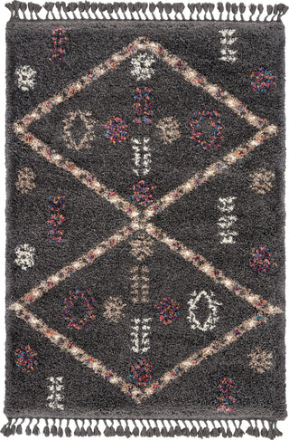 Nourison Nordic Shag NRD01 Grey Area Rug