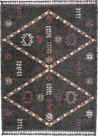 Nourison Nordic Shag NRD01 Grey Area Rug Room Image Feature