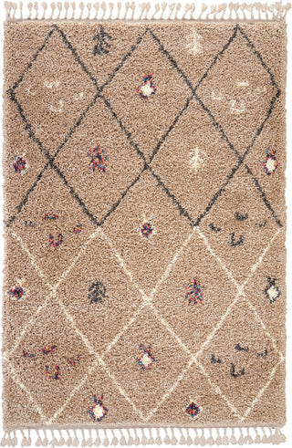 Nourison Nordic Shag NRD04 Tan Area Rug