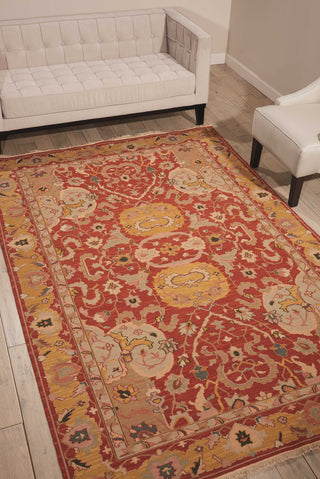 Nourison Nourmak S116 Rust Area Rug Room Image Feature