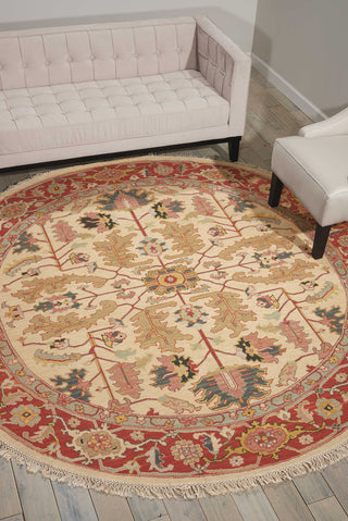 Nourison Nourmak S147 Light Gold Area Rug Room Image Feature