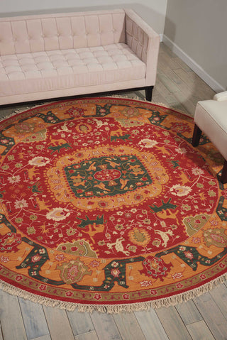 Nourison Nourmak SK63 Red Area Rug Room Image