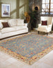 Nourison Nourmak SK92 Blue Area Rug Room Image Feature