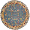 Nourison Nourmak SK92 Blue Area Rug Round Image